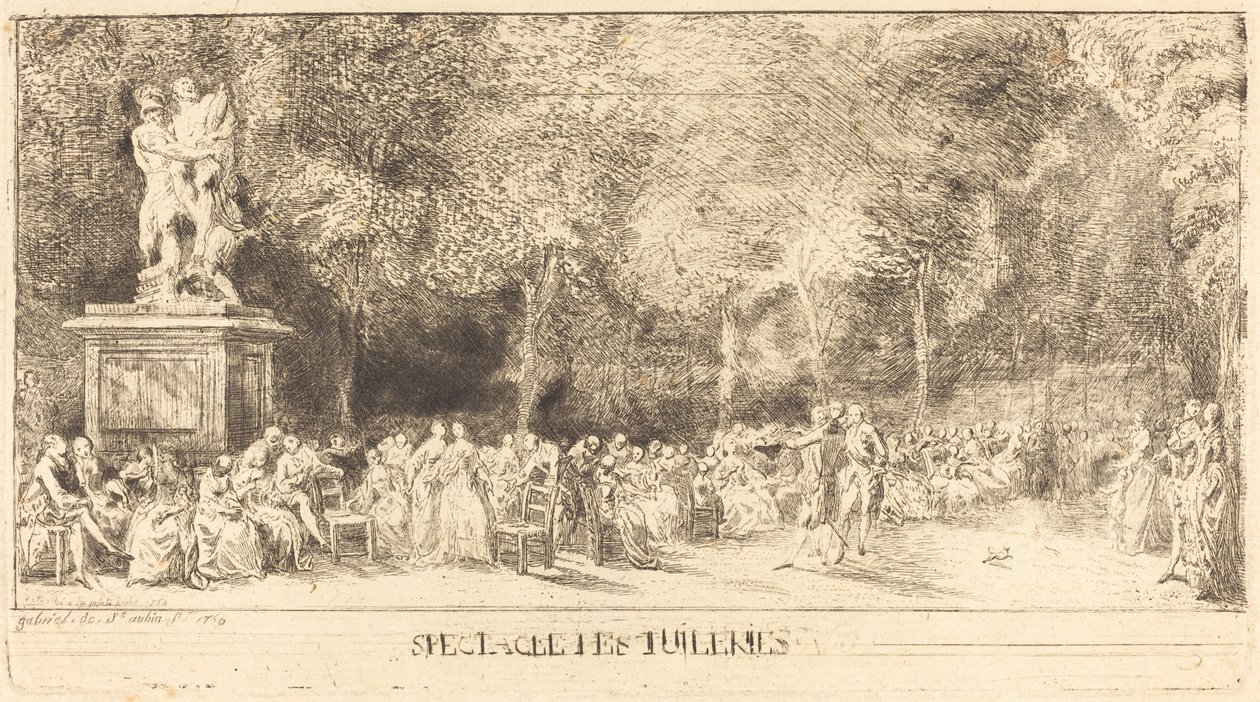 Die Stühle [untere Hälfte] von Gabriel Jacques de Saint Aubin