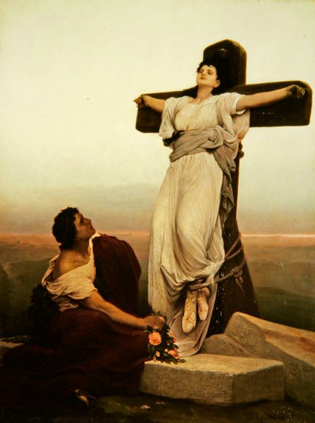 Christlicher Märtyrer am Kreuz, St. Julia von Gabriel Max