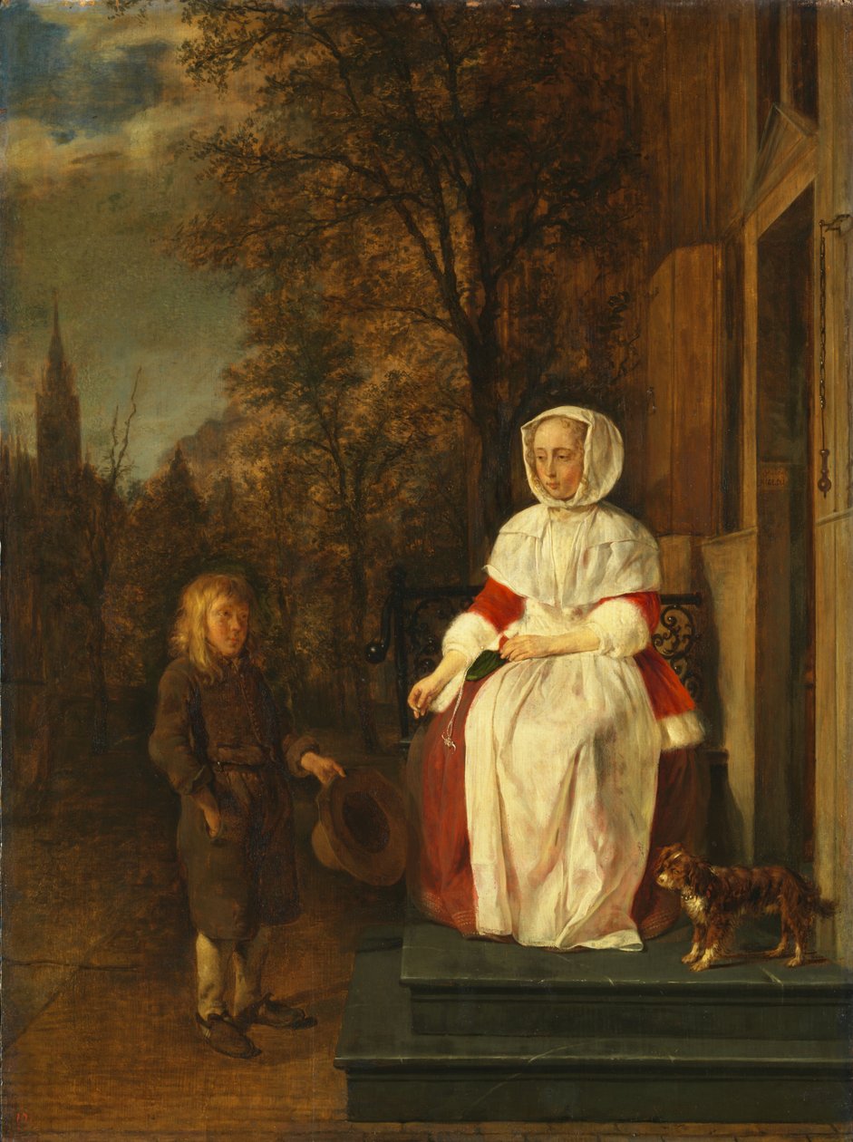 Die Almosen, ca. 1660 von Gabriel Metsu