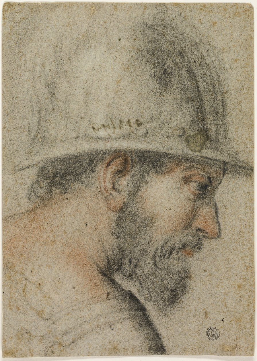 Profilkopf eines Soldaten mit Helm von Gabriele Caliari