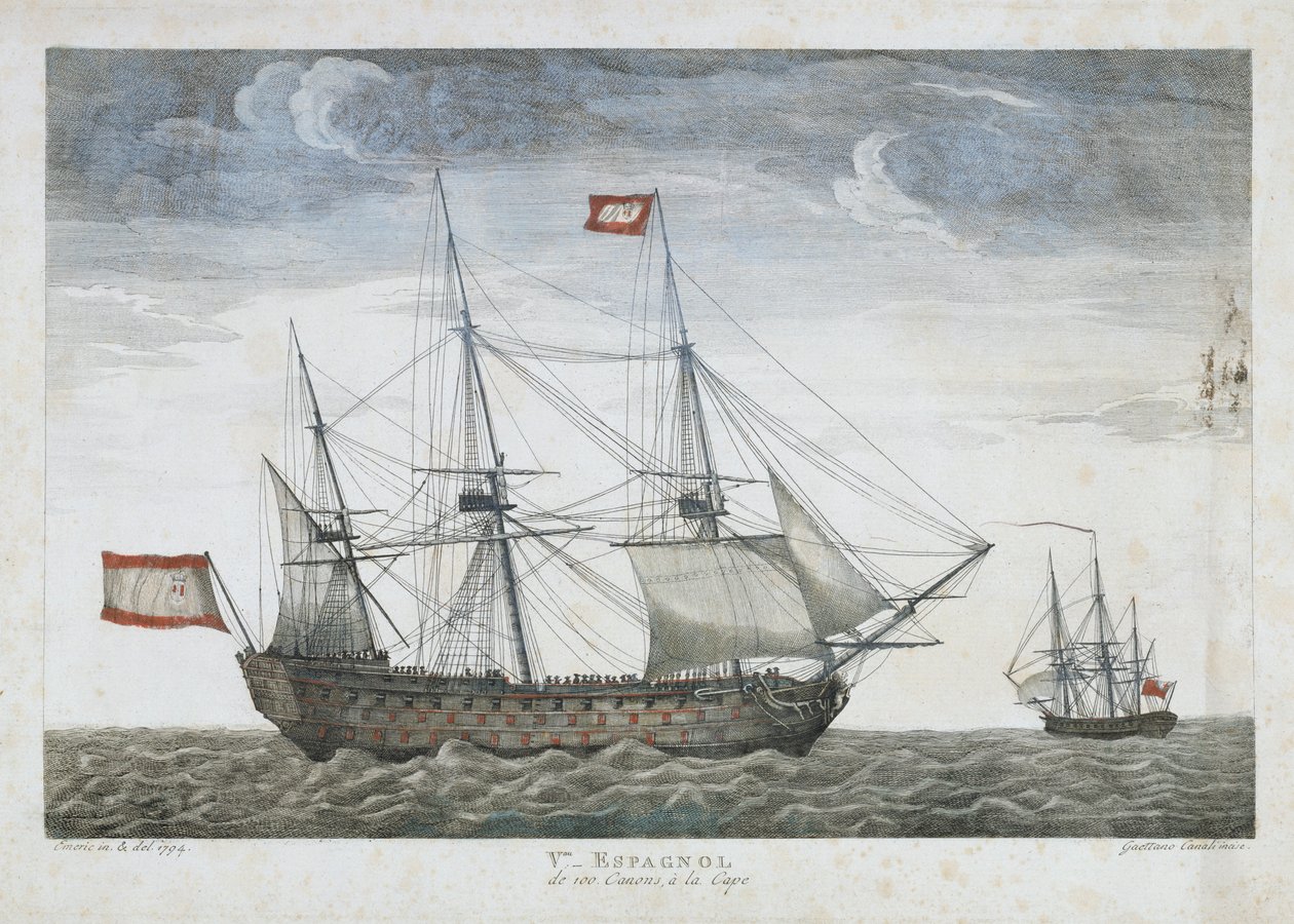 Spanisches Kriegsschiff von Gaetano Canali