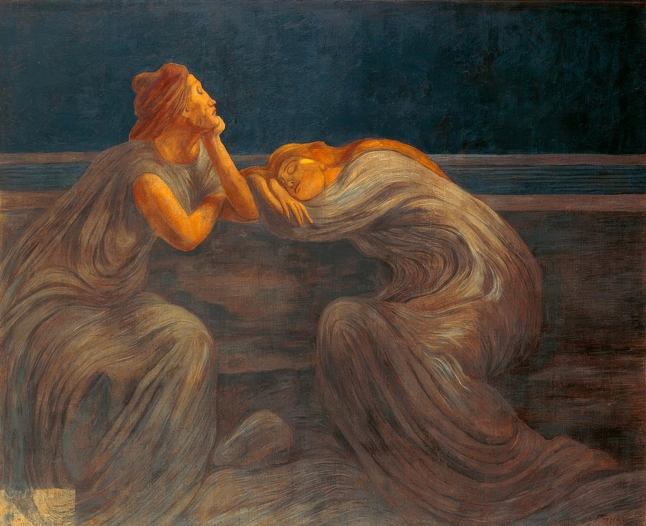 Nocturne, 1908, von Gaetano Previati von Gaetano Previati