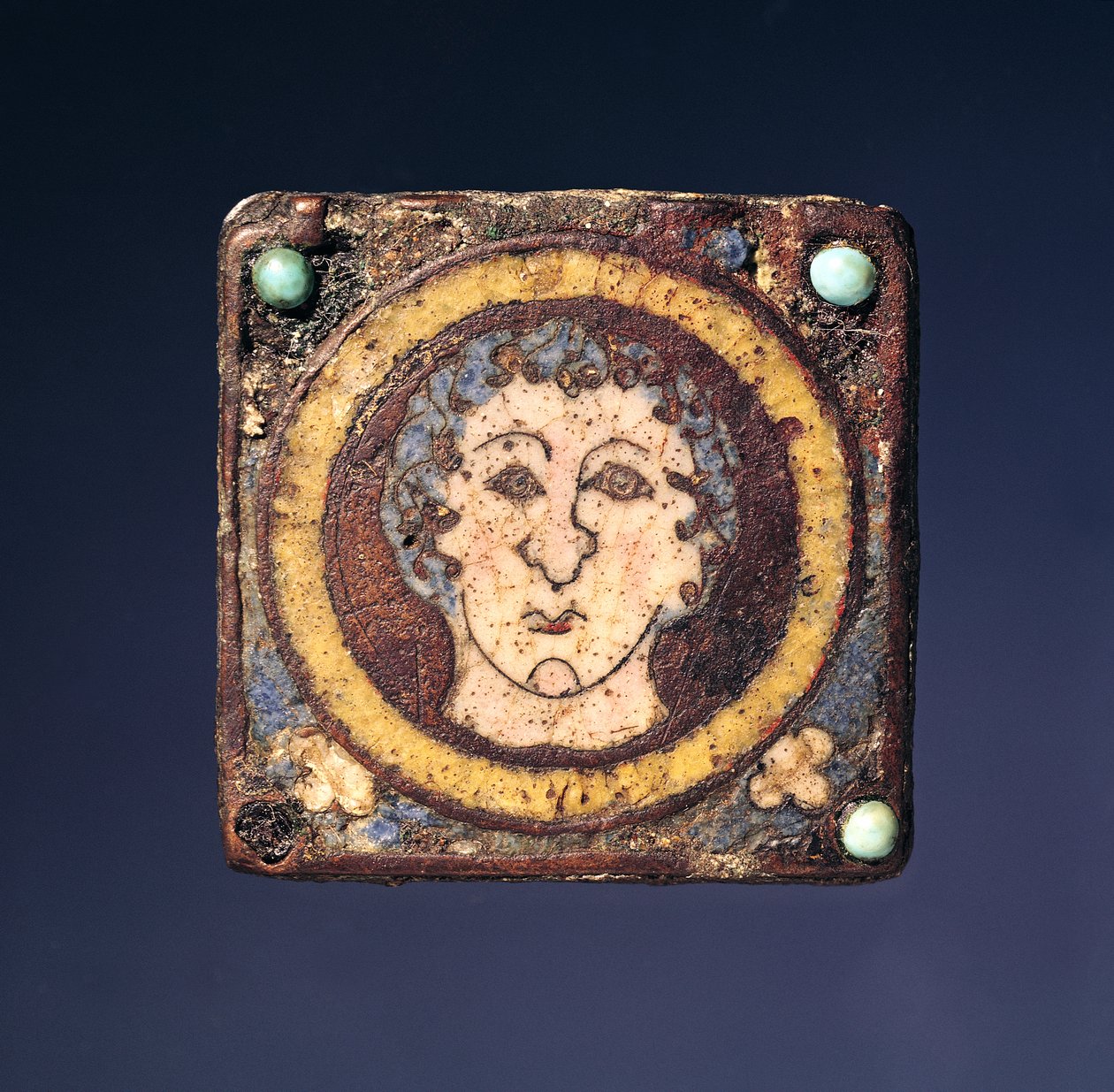 Fibel mit dem Gesicht eines jungen Mannes von Gallo Roman