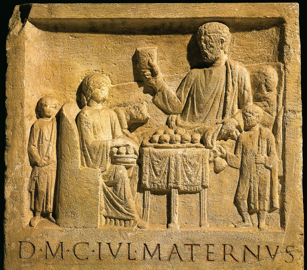 Relief, das ein Fest darstellt, römische Zivilisation von Gallo Roman