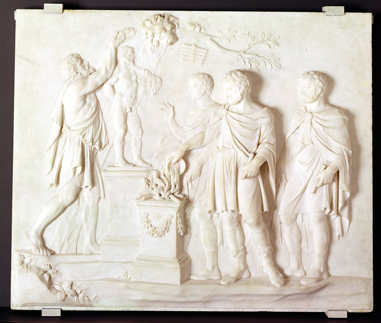 Opfer für Herkules, um 1766 (Marmor) von Gaspar Vanderhagen