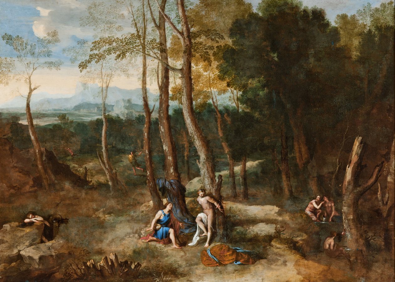 Aminta kurz davor, Silvia zu retten von Gaspard Dughet
