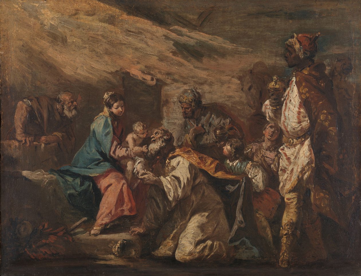 Anbetung der Heiligen Drei Könige von Gasparo Diziani (attributed to)