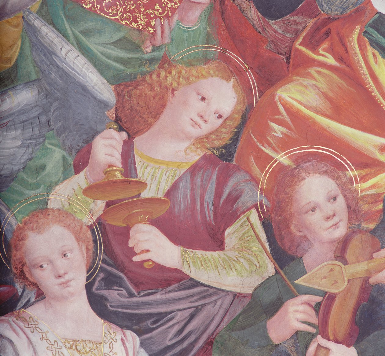 Das Konzert der Engel, 1534-36 (Detail) von Gaudenzio Ferrari