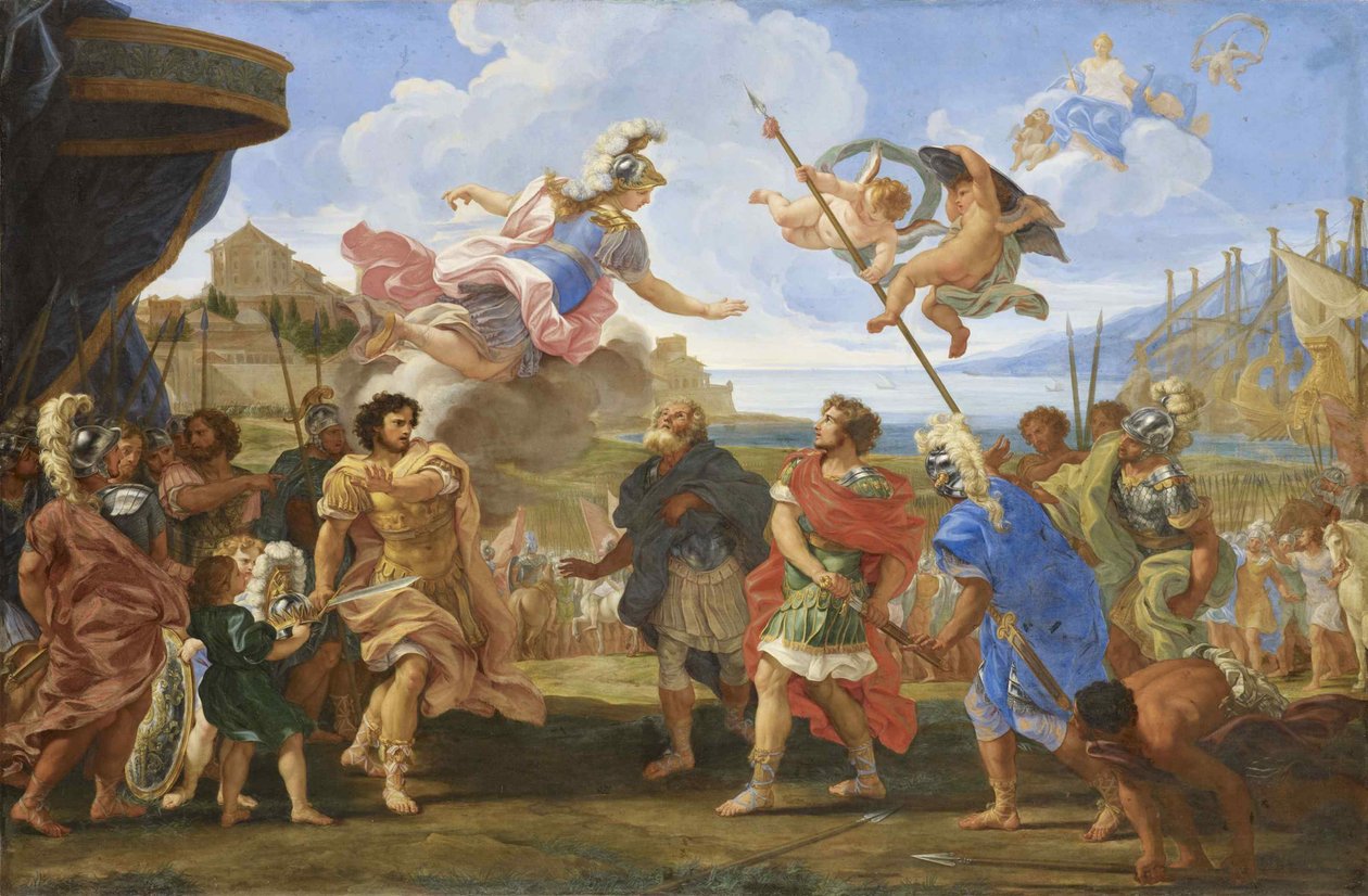 Der Streit zwischen Agamemnon und Achilles, ca. 1695 von Gaulli