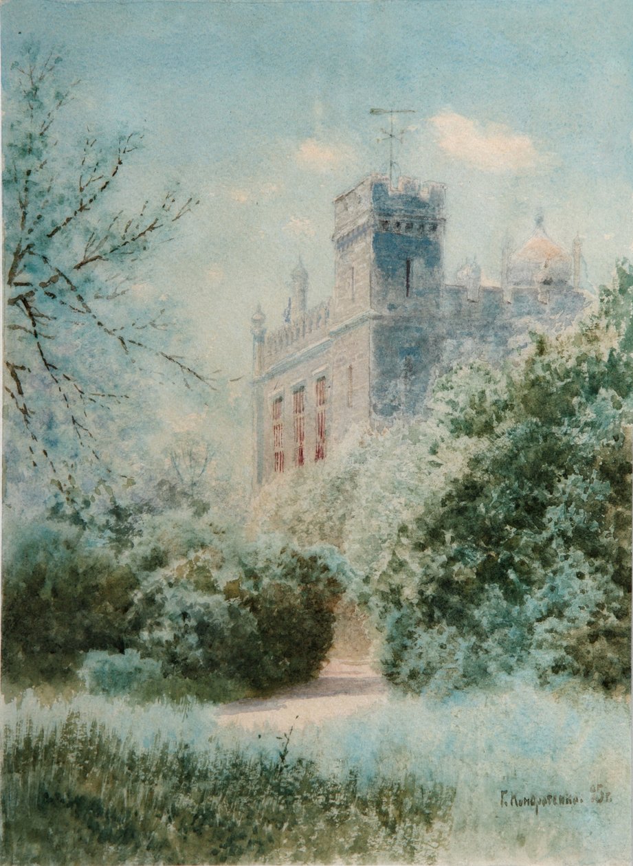 Der Woronzow-Palast. Krim, 1895 von Gavril Pavlovich Kondratenko