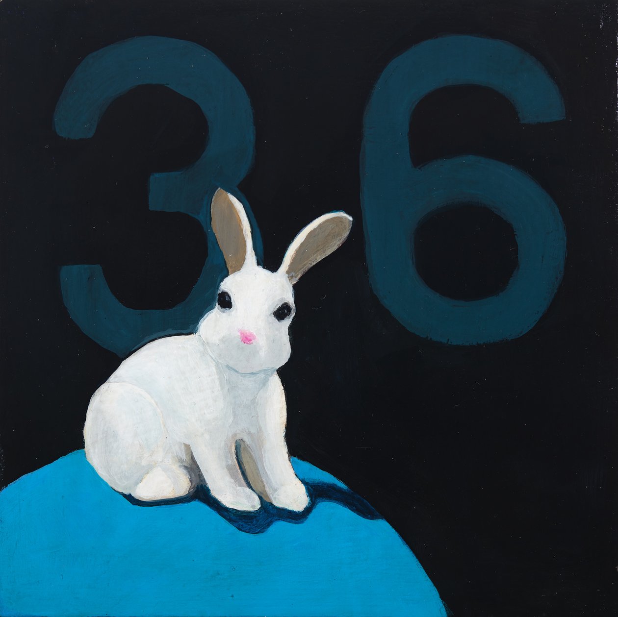 Kaninchen auf Ball, 2017 von Genevieve French