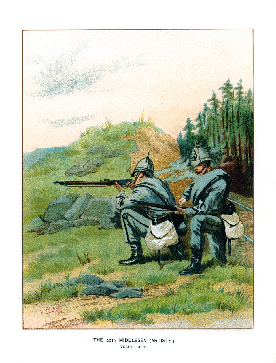 Die 20. Middlesex-Künstler, um 1890 von Geoffrey Douglas Giles