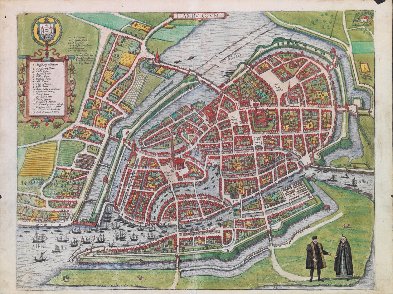Hamburg von Georg Braun und Franz Hogenberg
