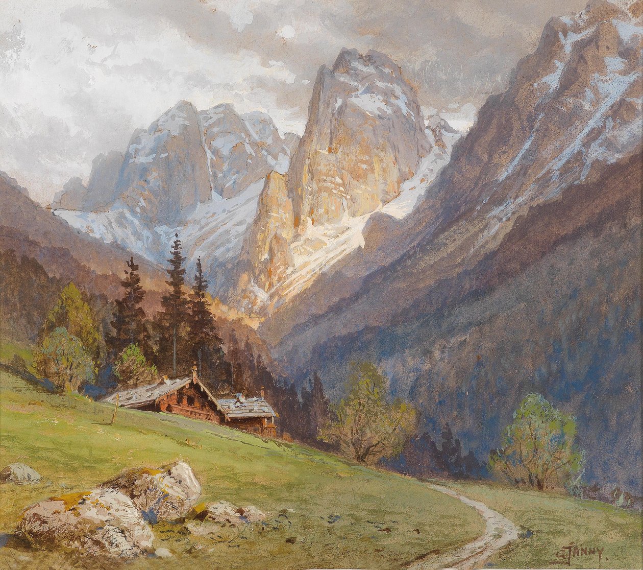 Der Wilde Kaiser bei Kufstein von Georg Janny