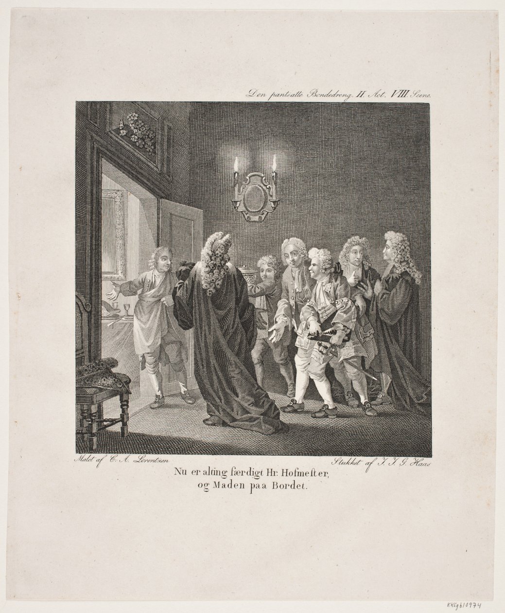 Illustration zu Holbergs Komödien von Georg Haas