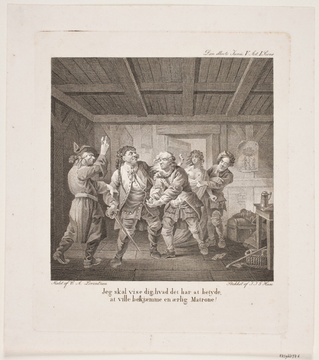 Illustration zu Holbergs Komödien von Georg Haas