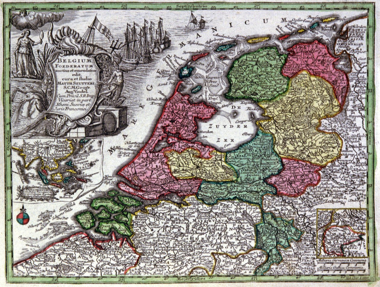 Karte von Holland von Georg Matthäus Seutter