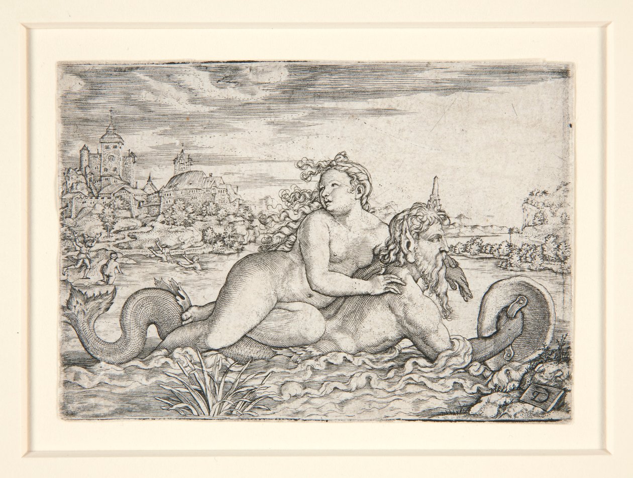 Jungfrau von Seeungeheuer entführt von Georg Pencz