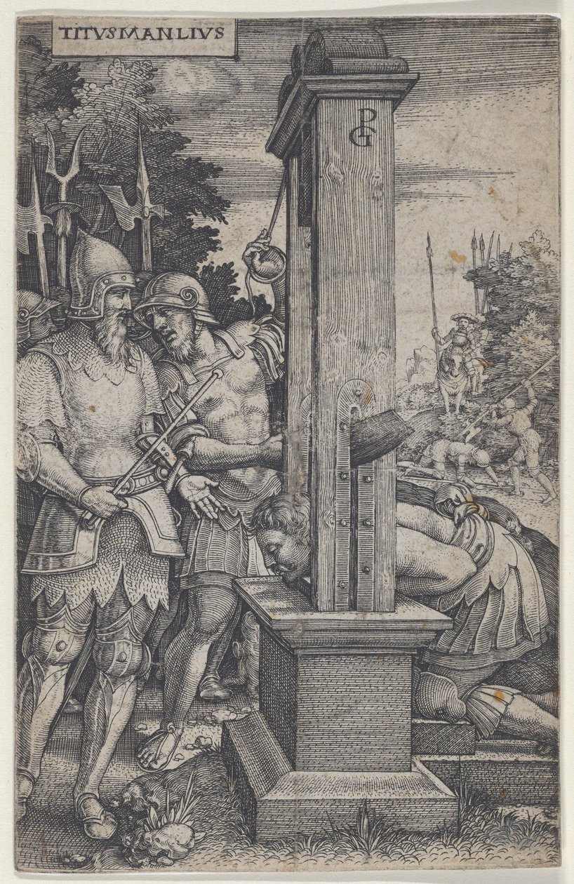 Titus Manlius, aus Römische Helden, 1535. von Georg Pencz