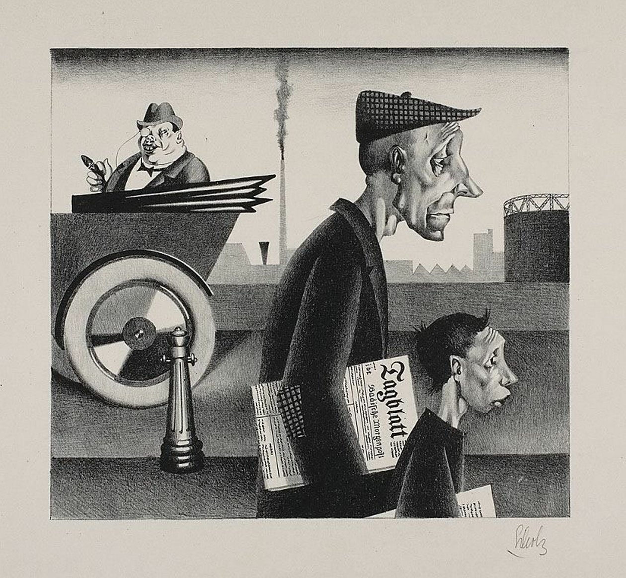 Zeitungsträger (Arbeit entehrt) von Georg Scholz