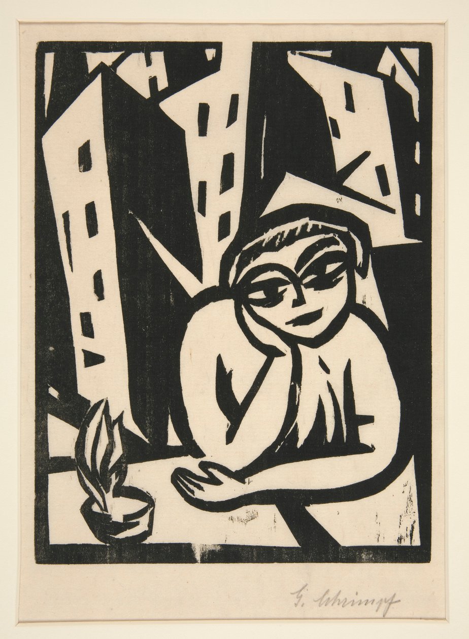 Frau am Fenster von Georg Schrimpf