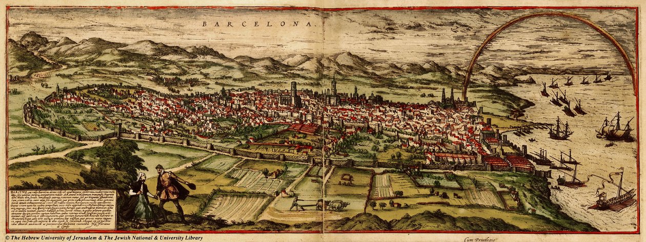 Katalonische Stadt von Georg and Hogenberg Franz (1535 90) Braun
