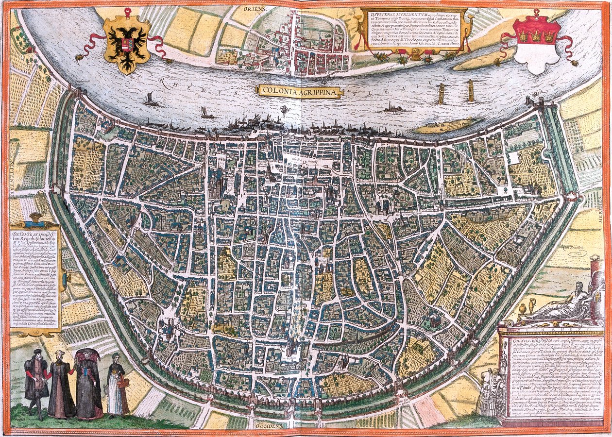 Köln, Deutschland von Georg and Hogenberg Franz (1535 90) Braun