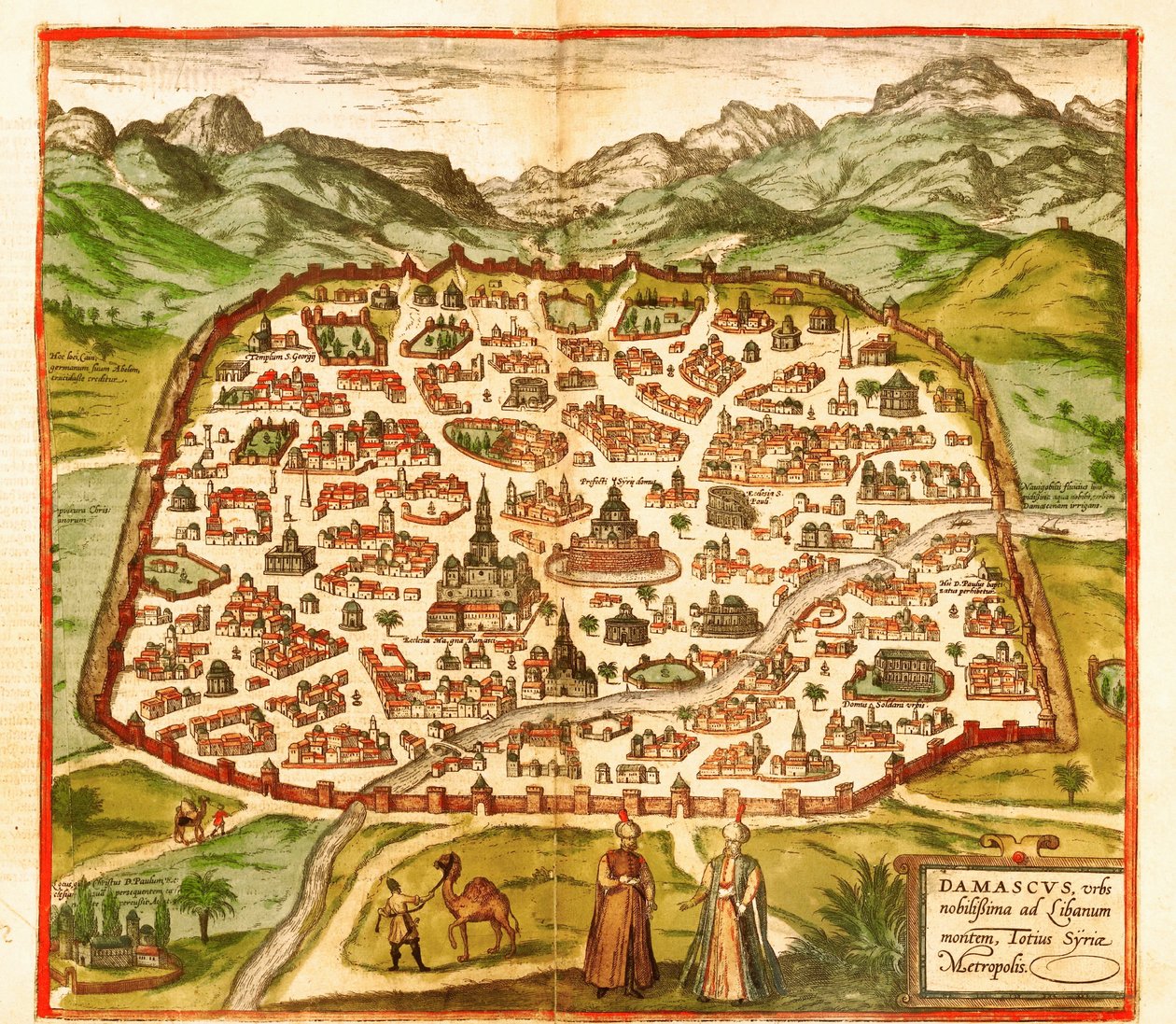 Damaskus, Syrien von Georg and Hogenberg Franz (1535 90) Braun