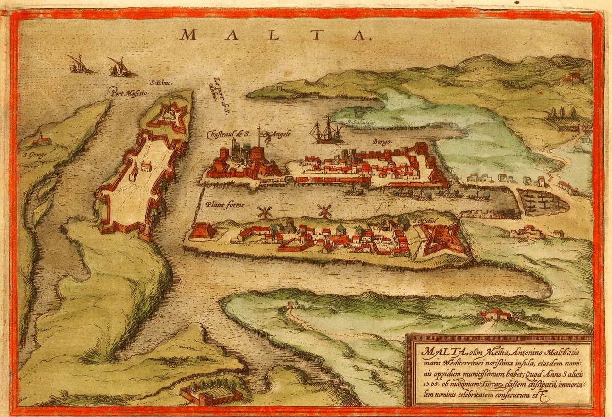 Malta von Georg and Hogenberg Franz (1535 90) Braun