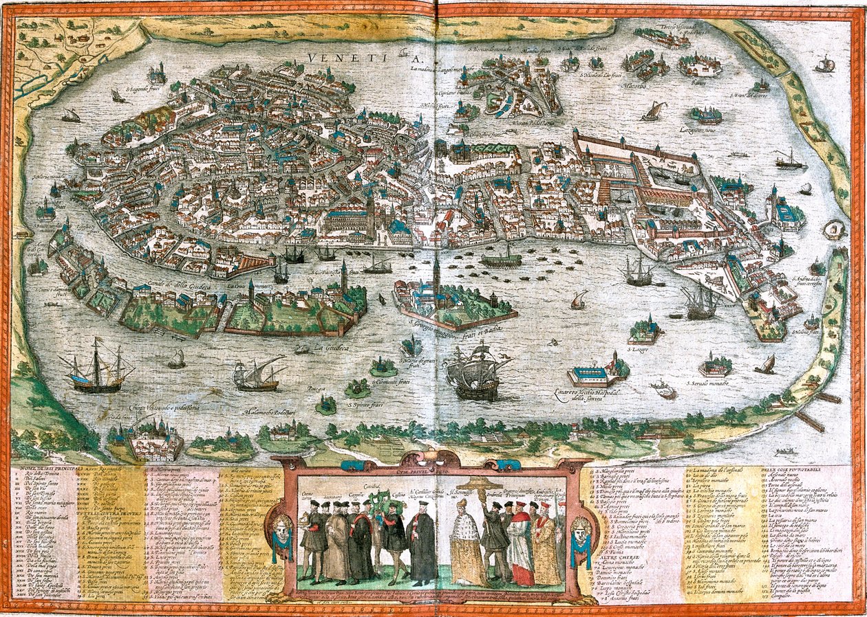 Venedig, Italien von Georg and Hogenberg Franz (1535 90) Braun