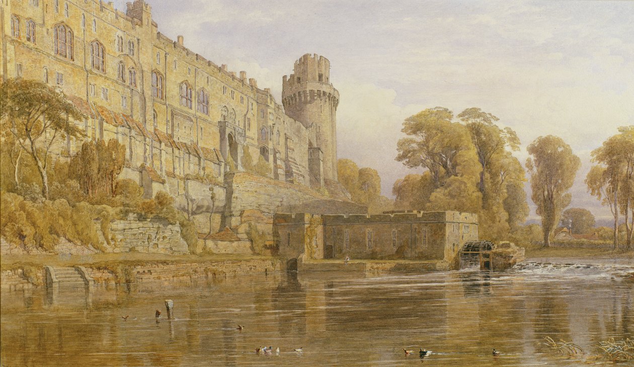 Warwick Castle vom Avon aus von George Arthur Fripp