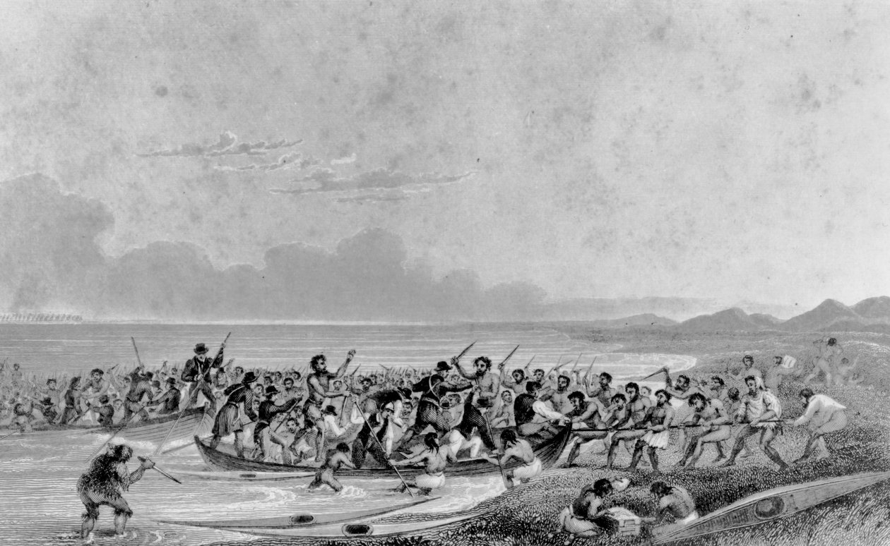 Eskimos plündern die Boote von Franklins Expedition, 1826 von George Back
