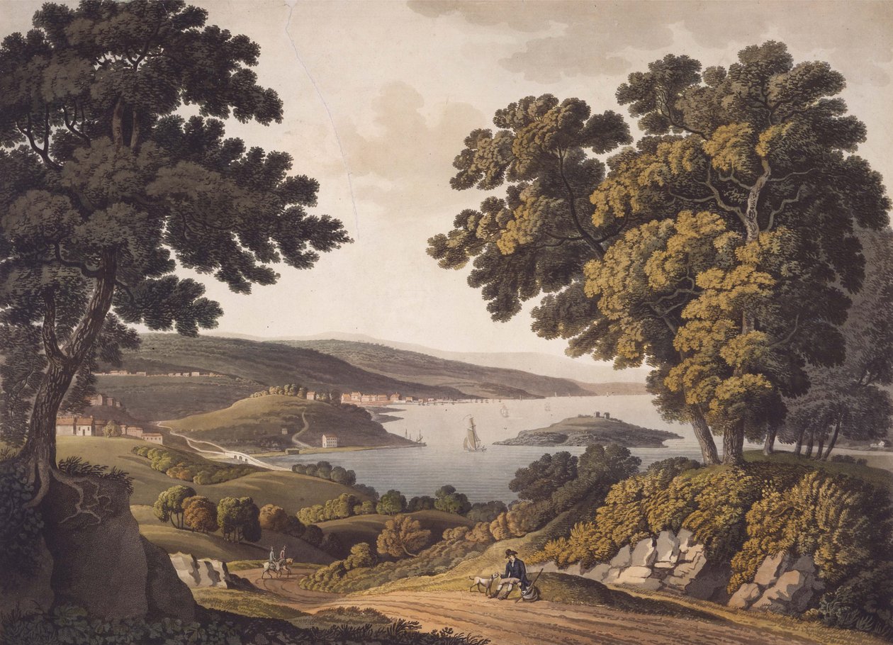 George Town und Federal City, oder Stadt Washington, 1801 (Aquatinta) von George Beck