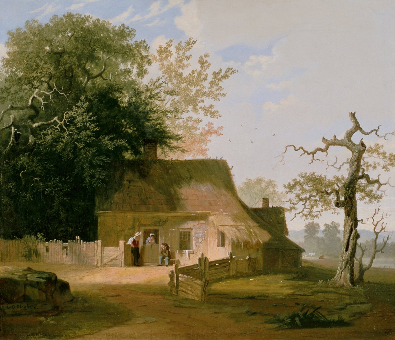 Landschaft mit Hütte von George Caleb Bingham