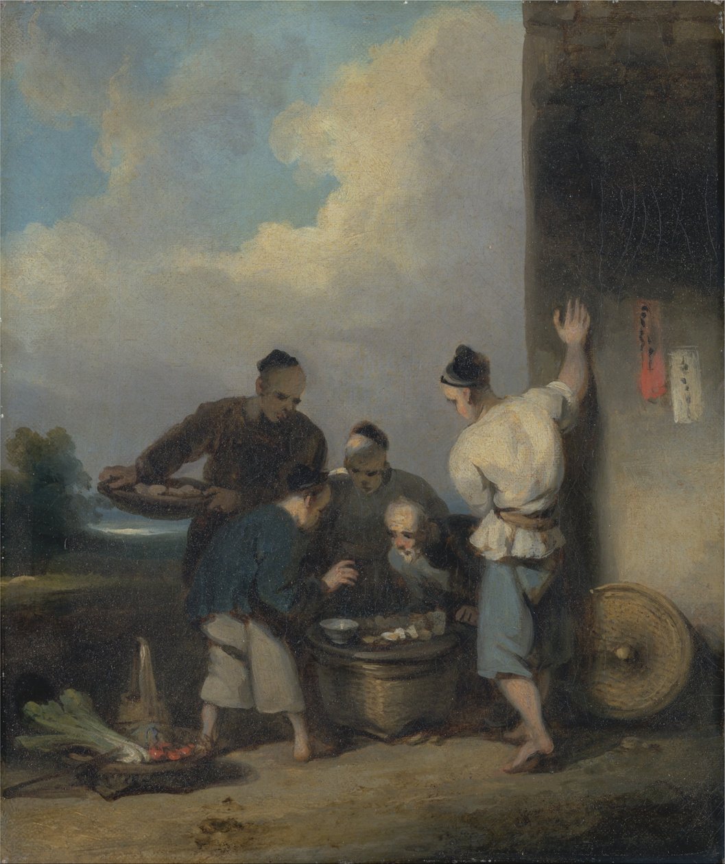 Kulis am Essensstand von George Chinnery