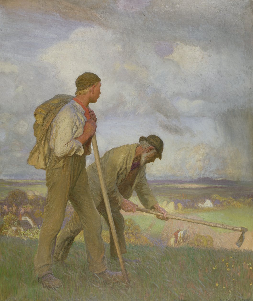 Der Junge und der Mann, 1908 von George Clausen