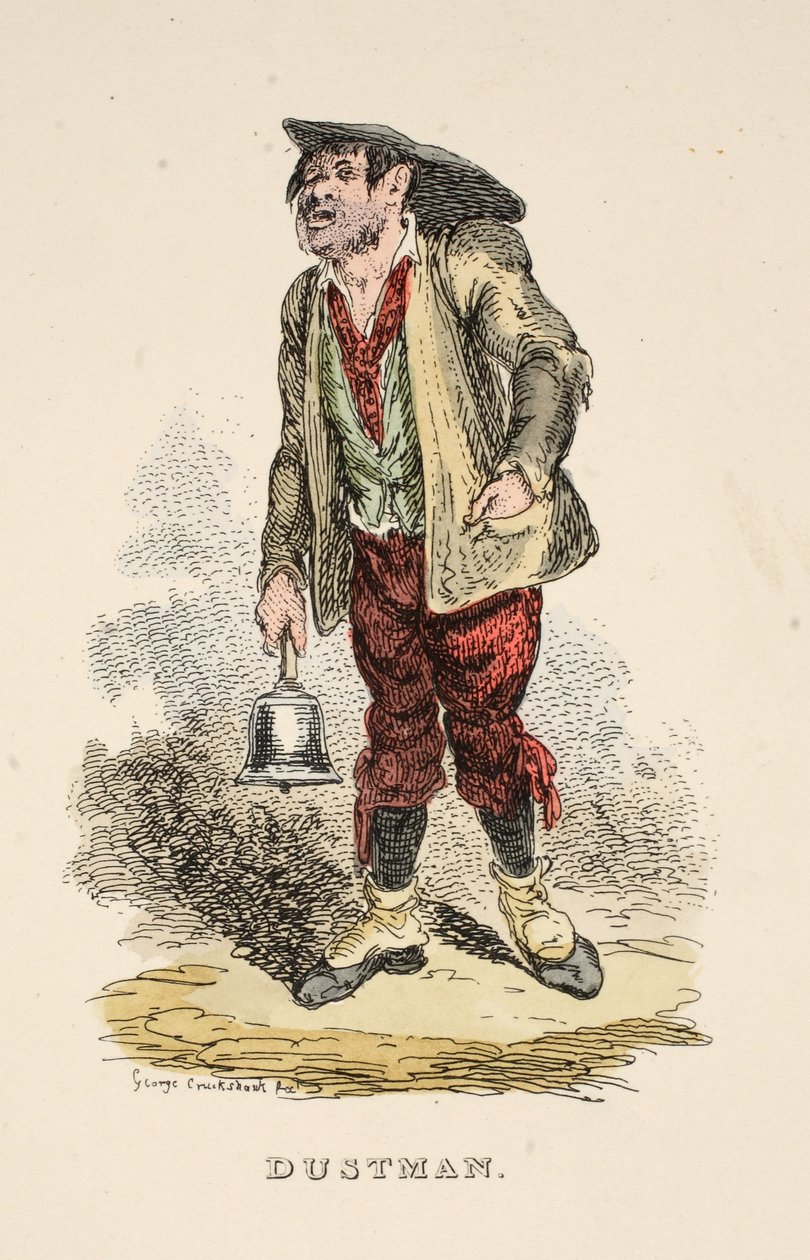 Müllmann, aus The Gentlemans Pocket Magazine, veröffentlicht 1827 von George Cruikshank