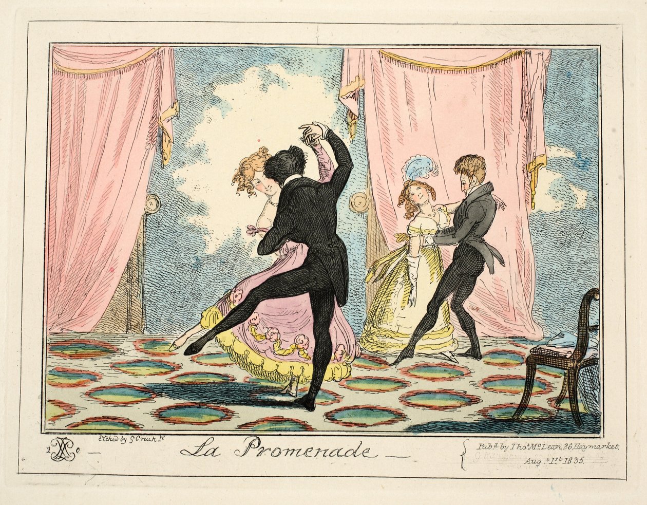 Der Spaziergang, 1835 von George Cruikshank