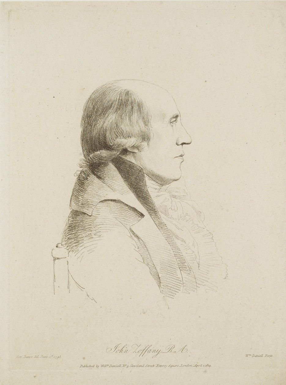 John Zoffany, graviert von William Daniell, 1814 von George Dance