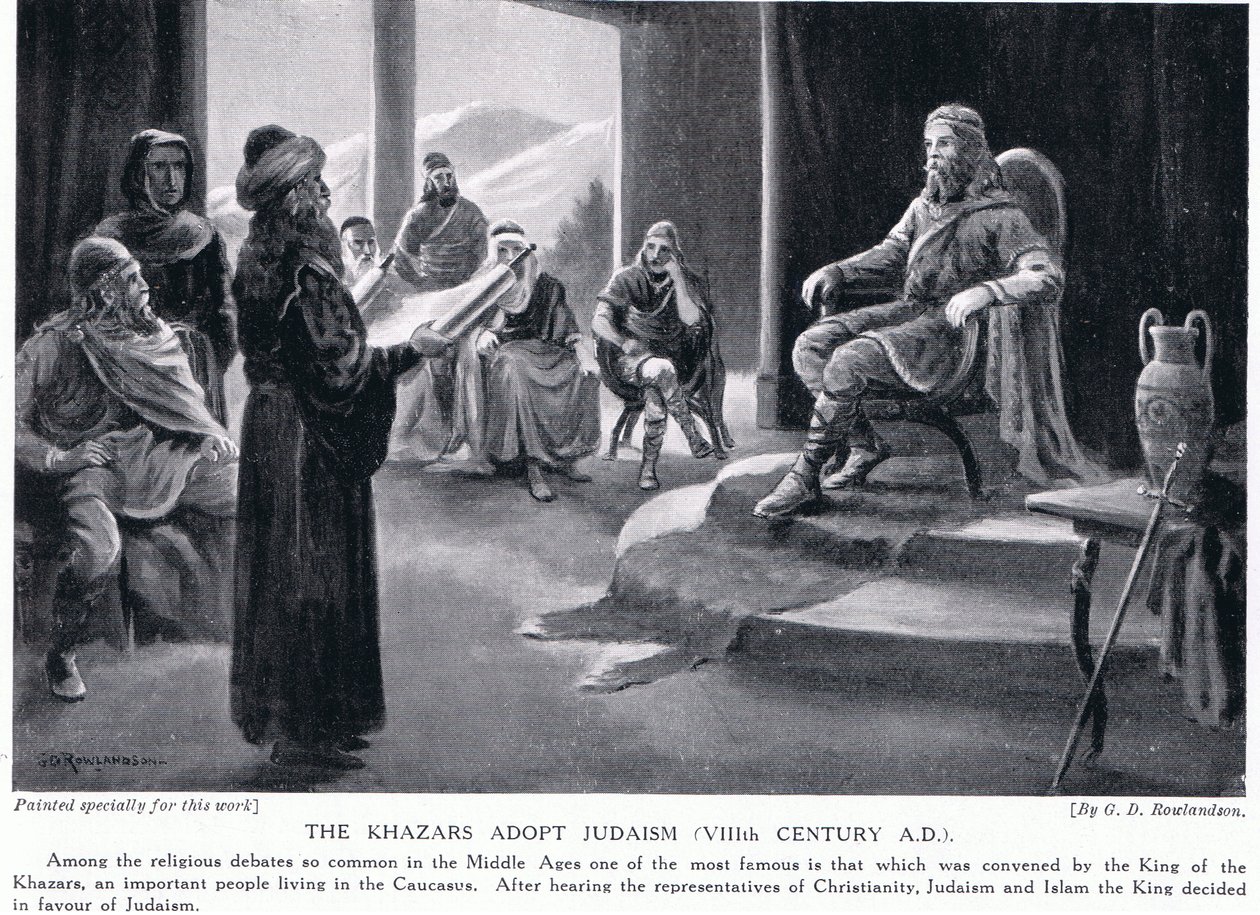 Die Chasaren nehmen das Judentum an, VIII. Jahrhundert n. Chr. von George Derville Rowlandson