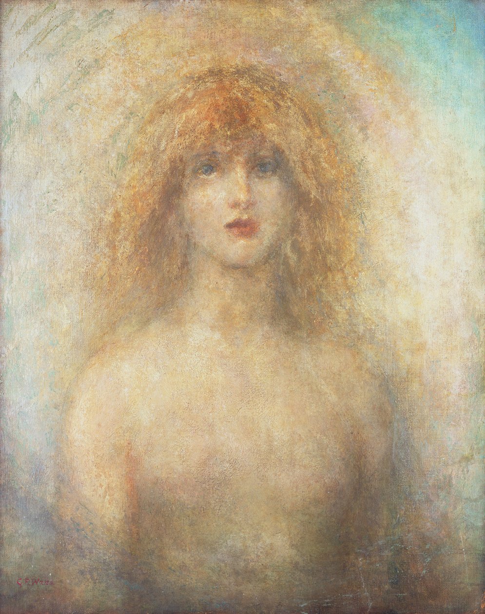 Uldra, der skandinavische Geist des Regenbogens im Wasserfall, 1884 von George Frederick Watts