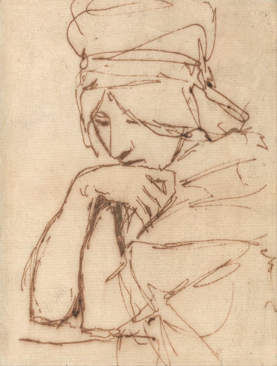 Eine nachdenkliche Dame von George Romney