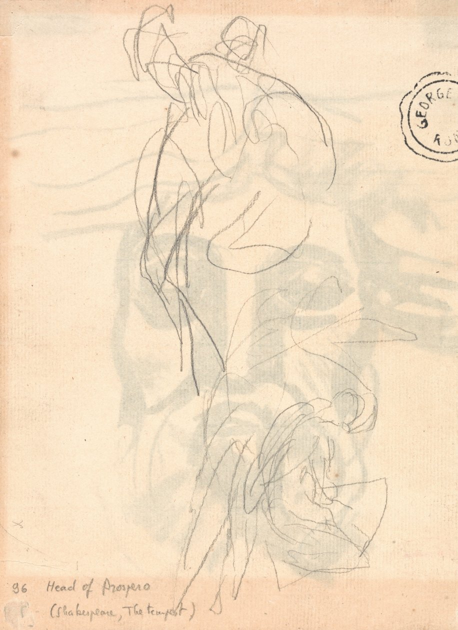 Springende Figur mit Umhang von George Romney