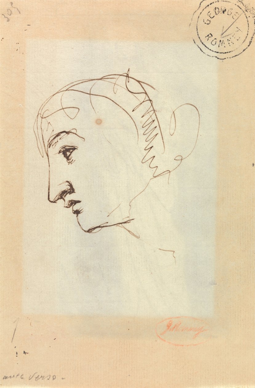 Kopf im Profil von George Romney