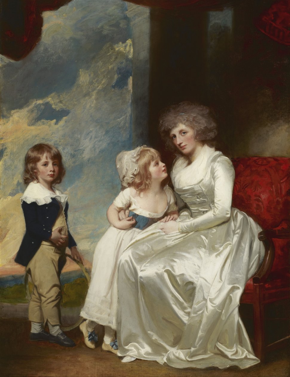 Henrietta, Gräfin von Warwick, und ihre Kinder von George Romney