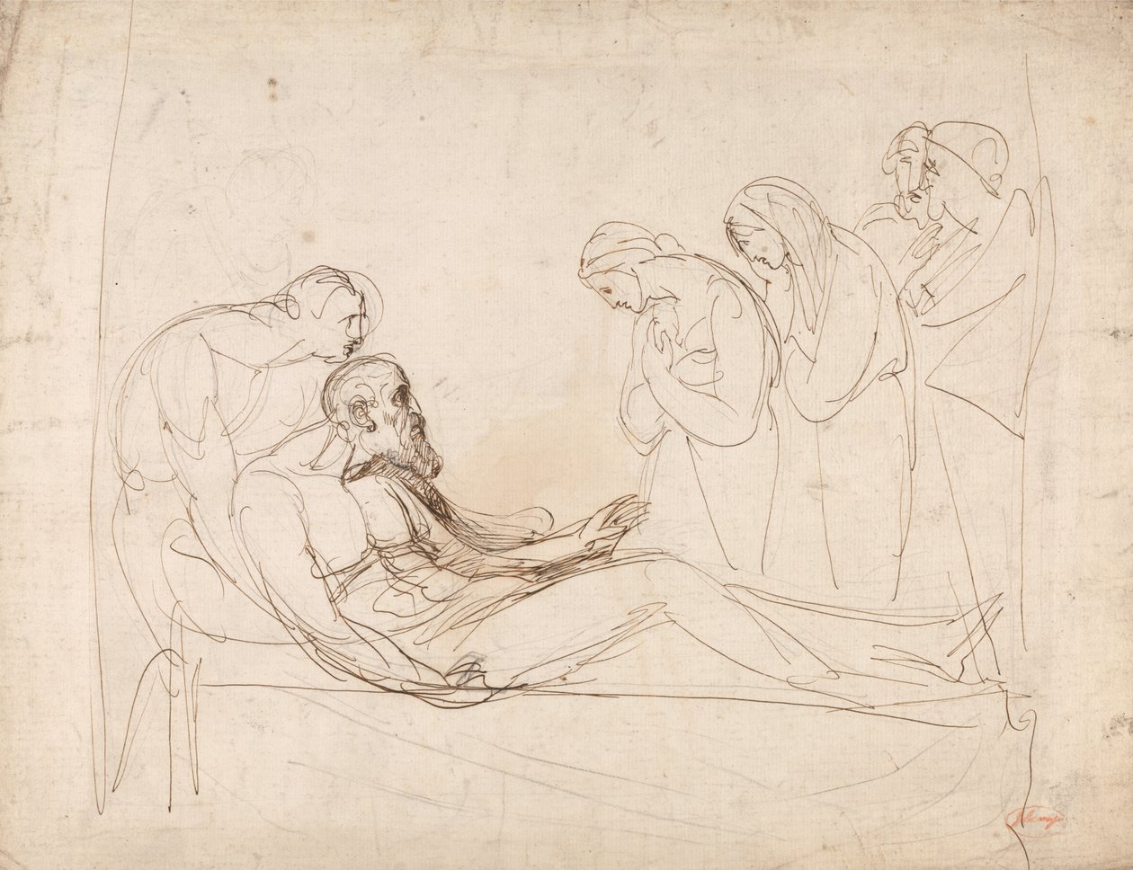 Lear von Cordelia geweckt von George Romney