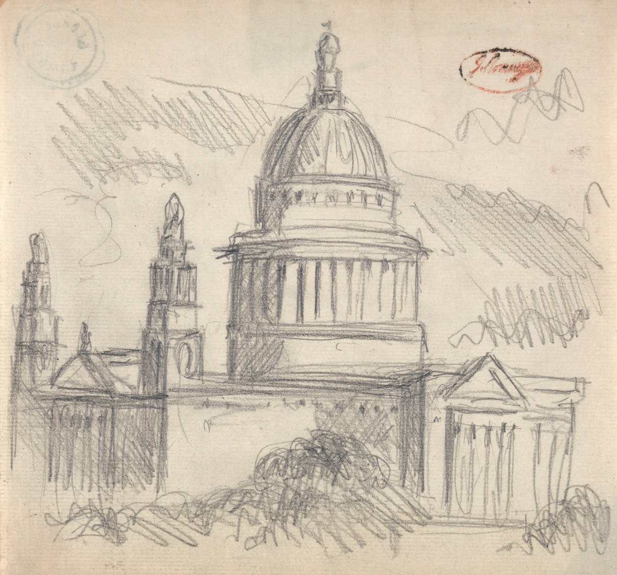 Möglicherweise St. Pauls, London von George Romney