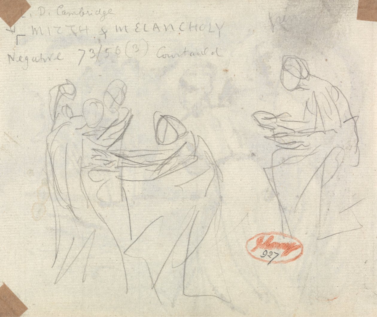 Skizze für Hexen und Jugendliche in einer Höhle von George Romney