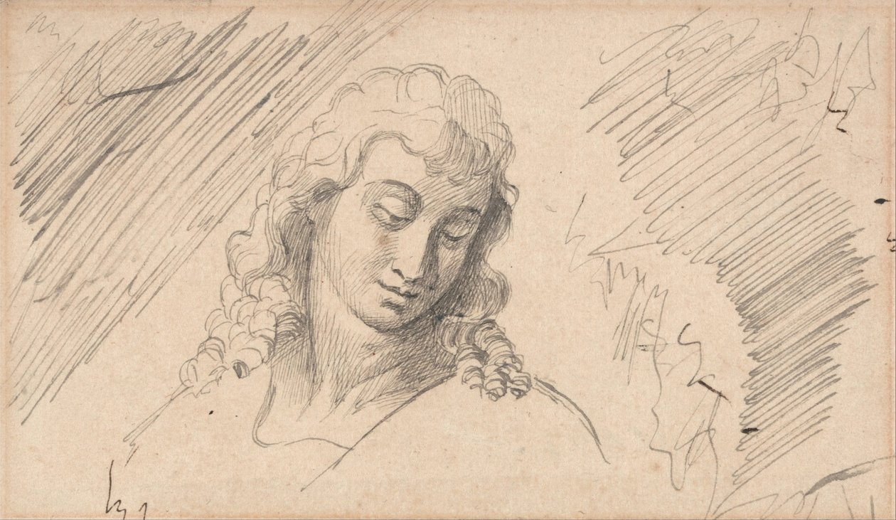 Studie des Kopfes eines jungen Mannes von George Romney