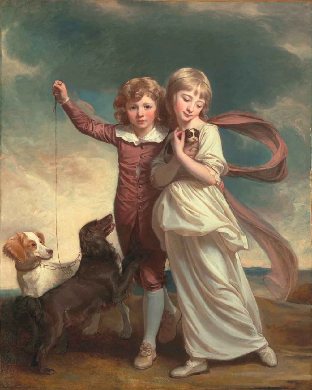 Thomas John Clavering und Catherine Mary Clavering: Die Clavering-Kinder, 1777 von George Romney